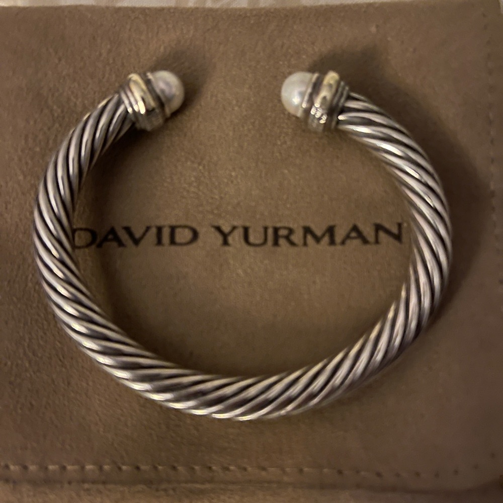 David Yurman 7mm Cable Bracelet with pearls